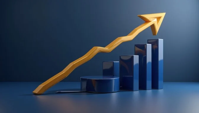 Gráfico de crescimento empresarial